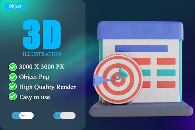 3D-Darstellungsziel und Kalender