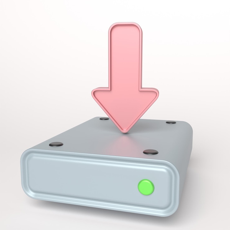 PSD 3d data download to hard drive illustration