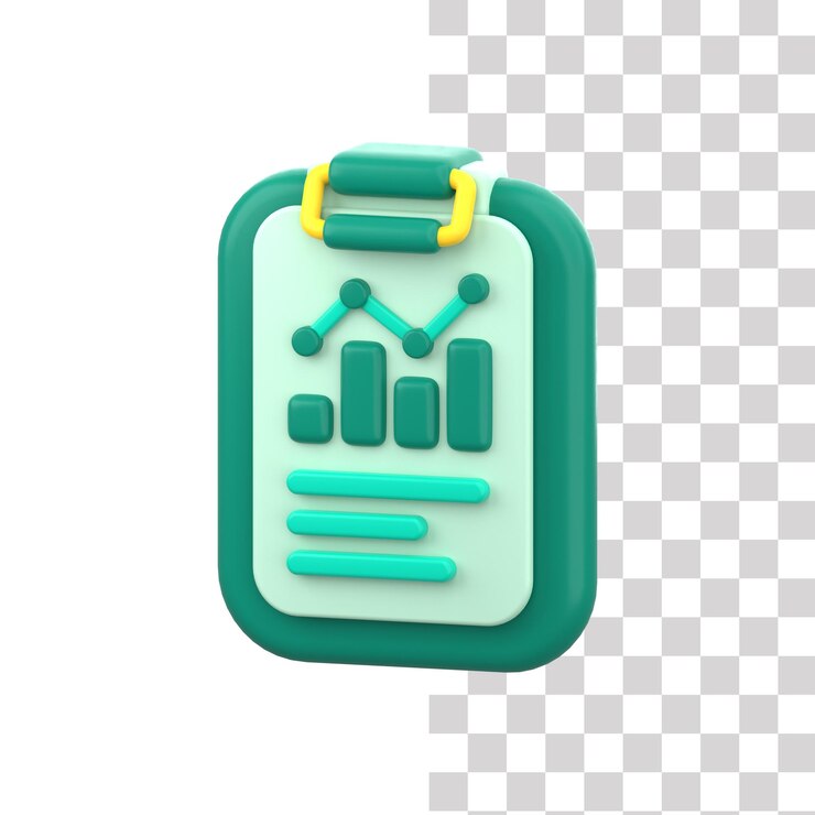 PSD 3d data report illustration