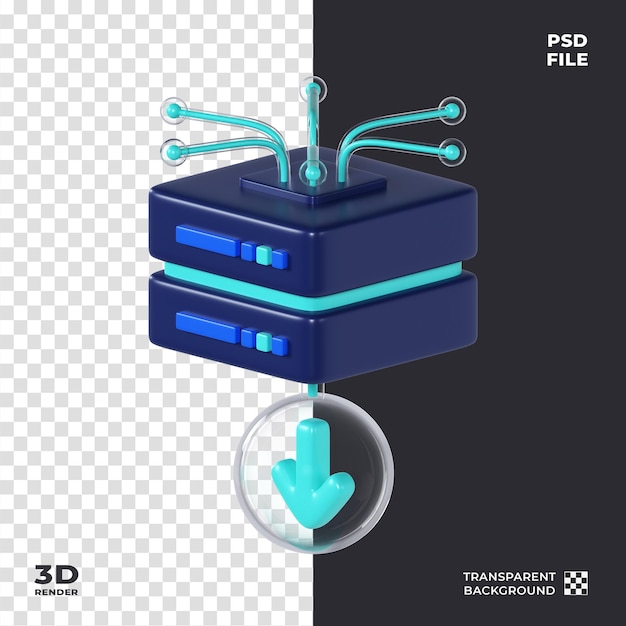 3D Data Server Download icon Render