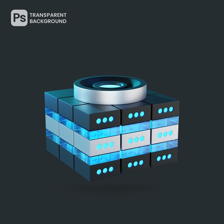 PSD 3d database management system icon