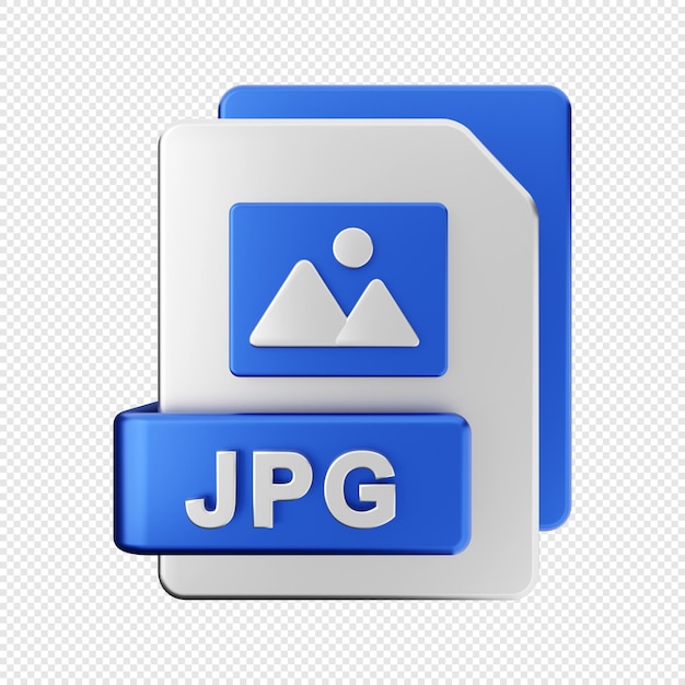3D-Dateiformat JPG-Typ-Icon-Darstellung