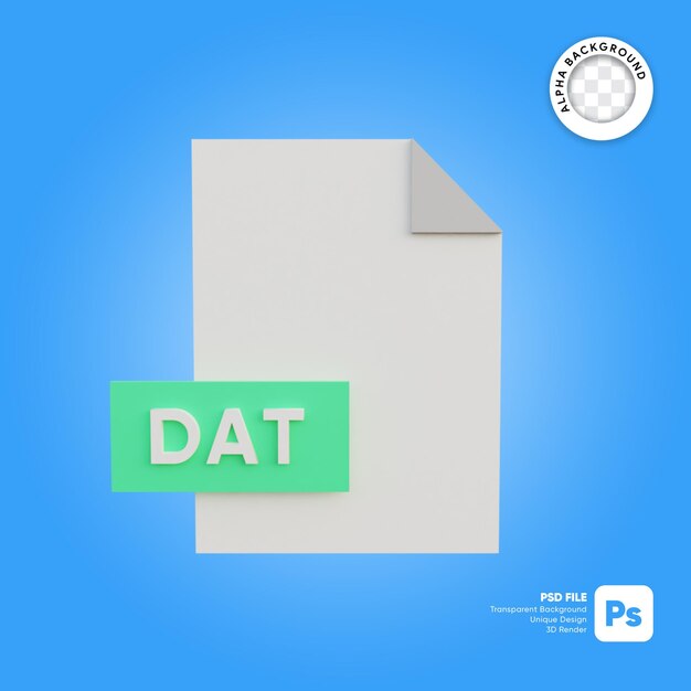 PSD 3d-dateisymbolformat dat