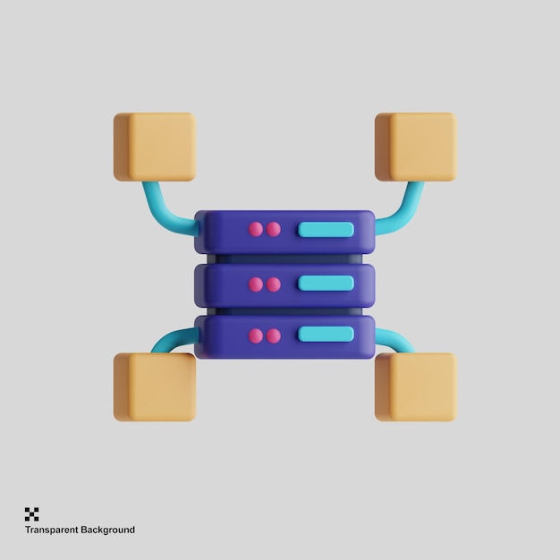 PSD 3d-datenbanksymbol