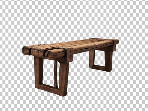 3d de old wooden bench no fundo do objeto