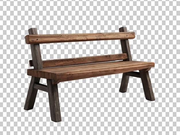 PSD 3d de old wooden bench no fundo do objeto