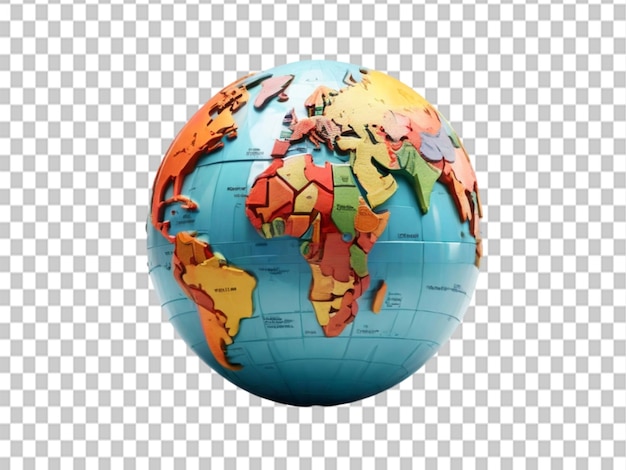 PSD 3d de world globe no fundo do objeto