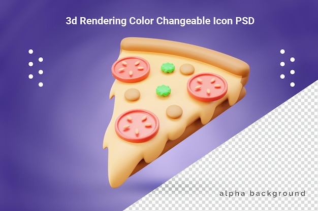 PSD 3d deliciosa pizza com queijo