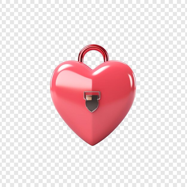 PSD 3d desbloquear heart locker isolado em fundo transparente