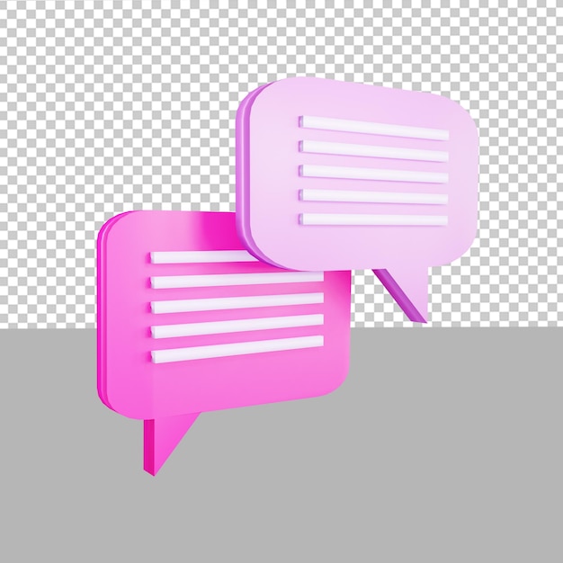 3D Design Icon Chat dialogo Illustrazione per il business