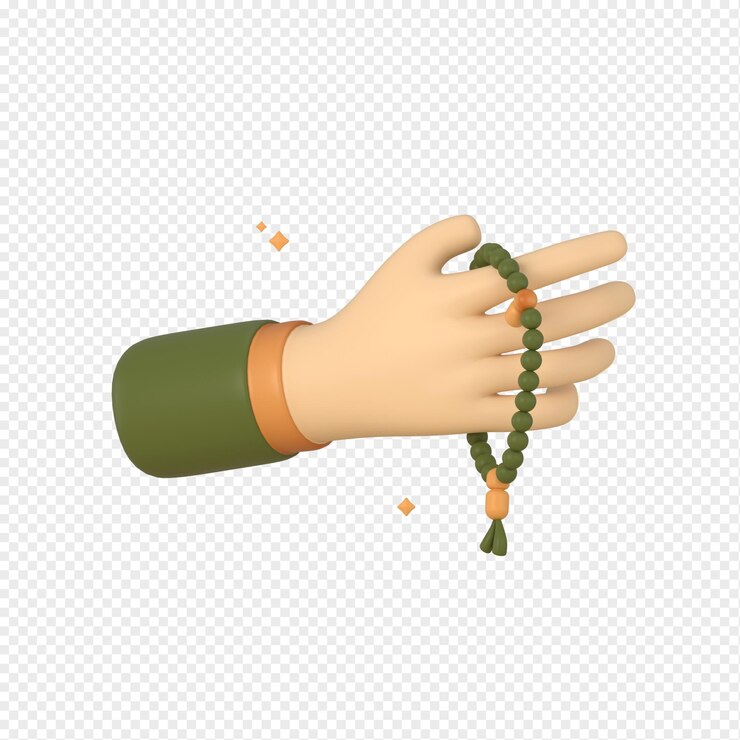 PSD 3d dhikr praying icon with high quality