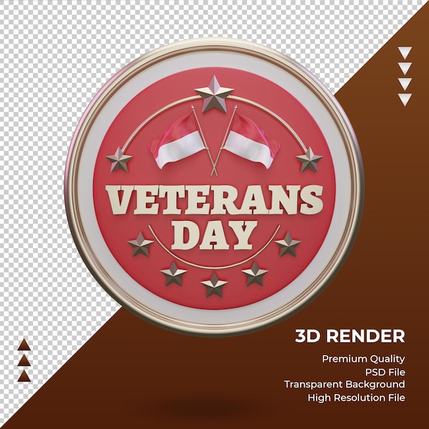 3d dia dos veteranos mônaco renderização vista frontal