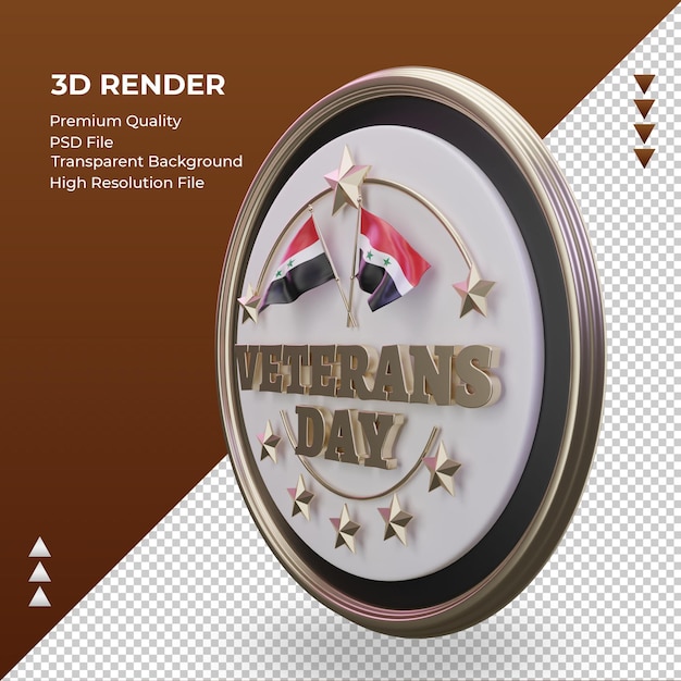 3d dia dos veteranos na síria renderizando a visão certa