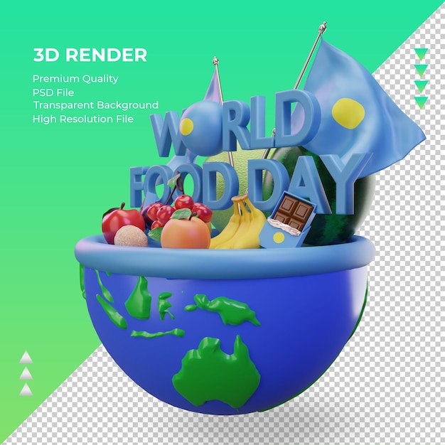 3d día mundial de la alimentación palau renderizado vista derecha