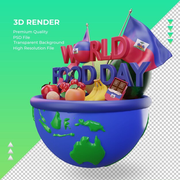 3d dia mundial da alimentação haiti renderizando a vista direita