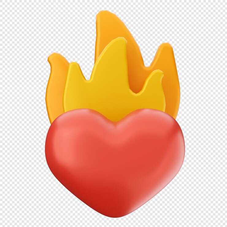 PSD 3d día de san valentín corazón pasión