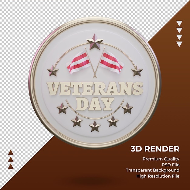 3d día de los veteranos austria renderizado vista frontal