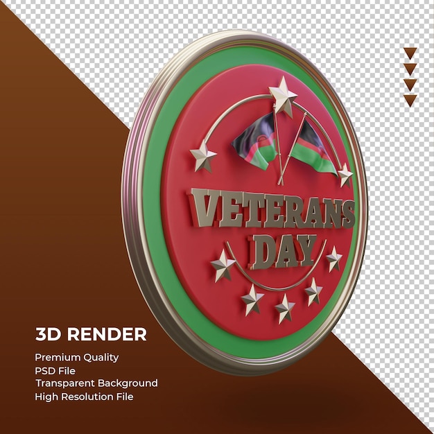 3d día de los veteranos malawi renderizado vista izquierda