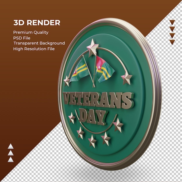 3d día de los veteranos togo renderizado vista derecha