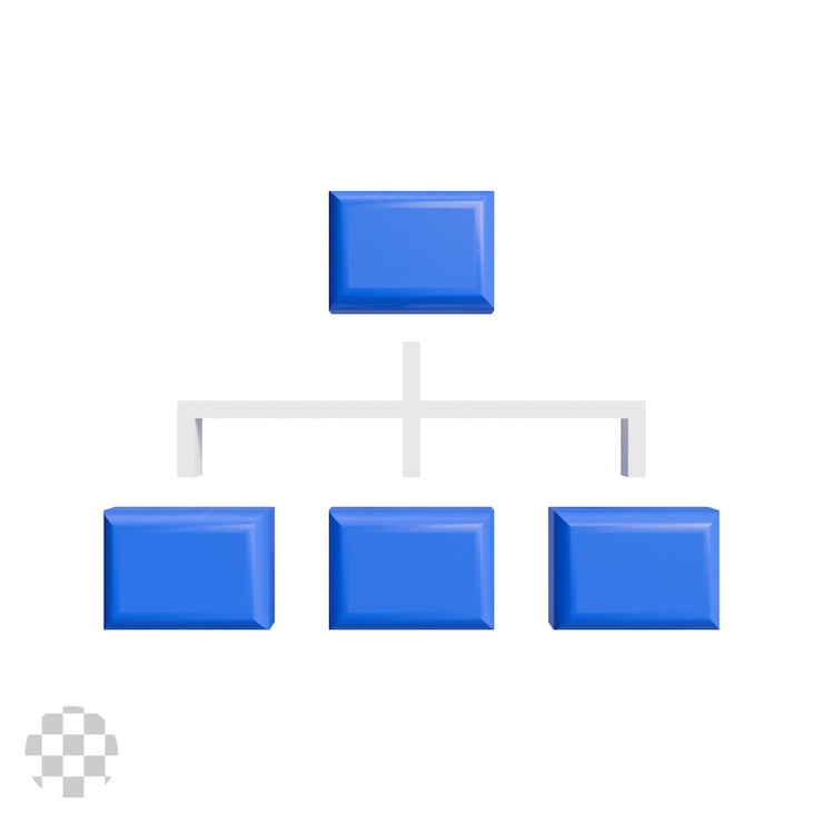 PSD 3d-diagramm-symbol