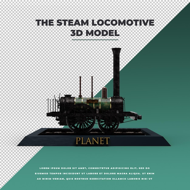 3d die dampflokomotive modell spielzeug planet