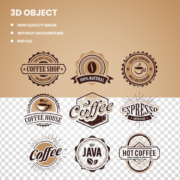 3d diferentes nombres de café