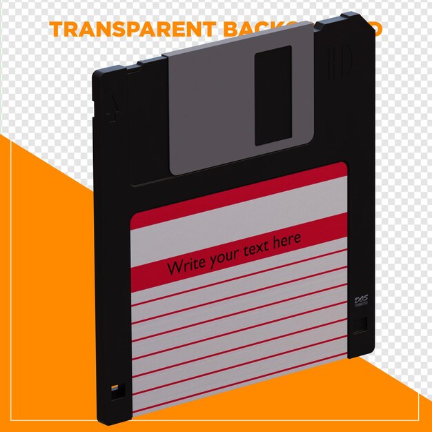 3D-Diskette mit durchsichtigem Hintergrund schwarz machen