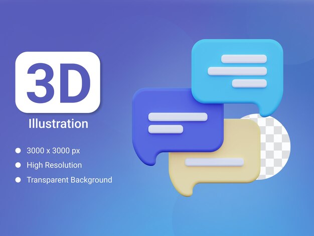 PSD 3d-diskussionssymbol