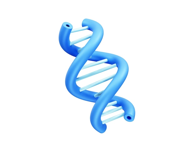 3D-DNA-Helix-Icon-Rendering Dna-Icon 3D-Renderingsillustration