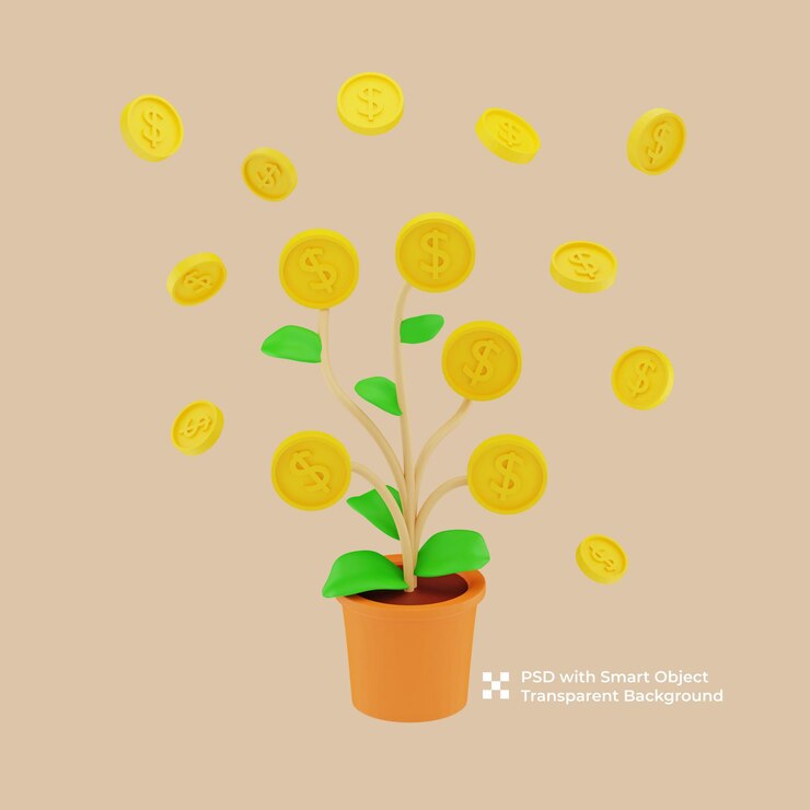 PSD 3d dollar coin money investment