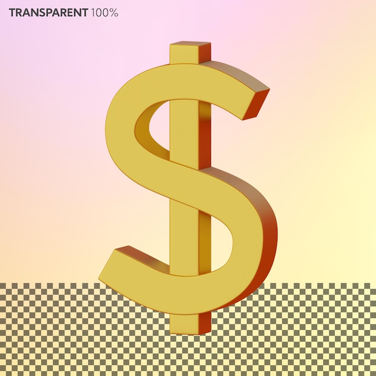 PSD 3d dollar sign icon