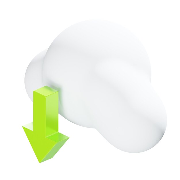 3d download cloud computing network icon