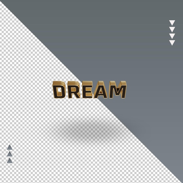3d dream black gold icon rendering ansicht von oben