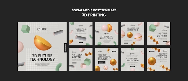 3D-Druck Social Media Post Vorlage