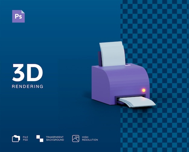 PSD 3d-druckerabbildung