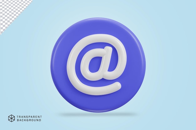 3D-E-Mail-Symbol auf dem Rate-Zeichen Social-Media-Ikonen