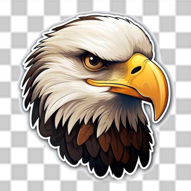 PSD 3d eagle sticker clipart sublimação png