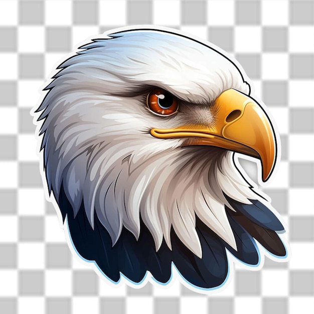 PSD 3d eagle sticker clipart sublimação png