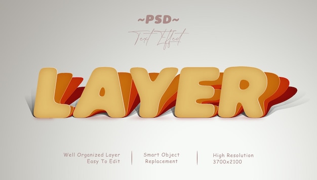 PSD 3d-ebenenstil bearbeitbarer psd-texteffekt