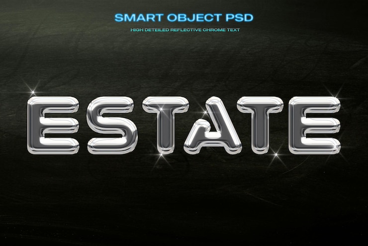 PSD 3d editable psd estate effect 9762