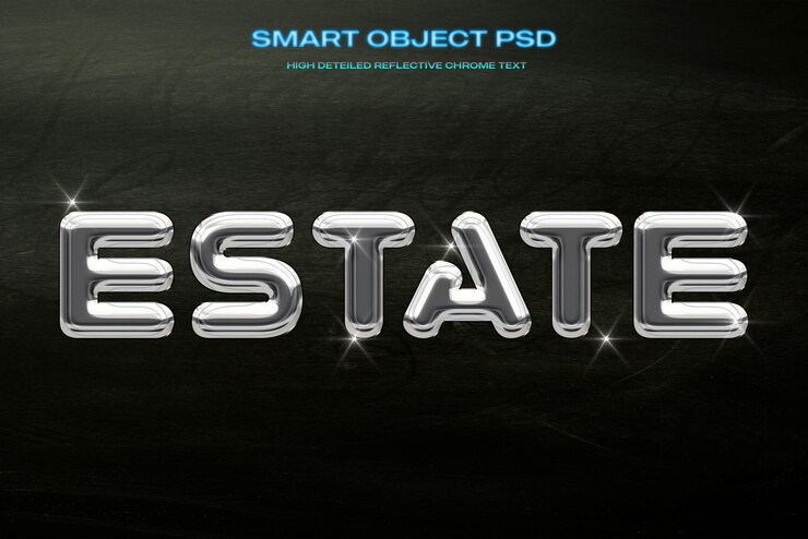 PSD 3d editable psd estate effect 9762