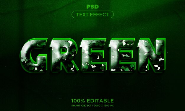 3d editable text and logo effect style mockup with dark abstract background
