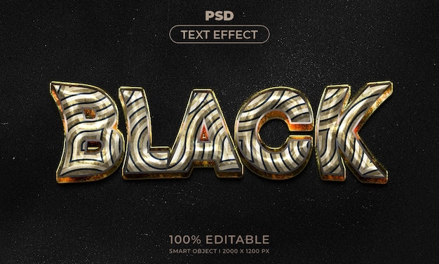 3d editable text and logo effect style mockup with dark abstract background