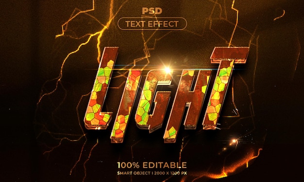 3d editable text and logo effect style mockup with dark abstract background