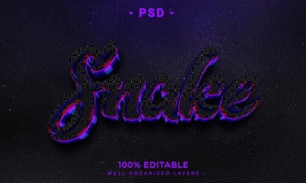 3d editable text and logo effect style mockup with dark abstract background