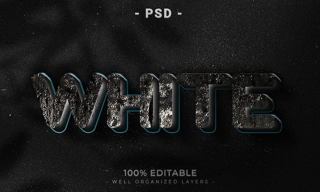 3d editable text and logo effect style mockup with dark abstract background