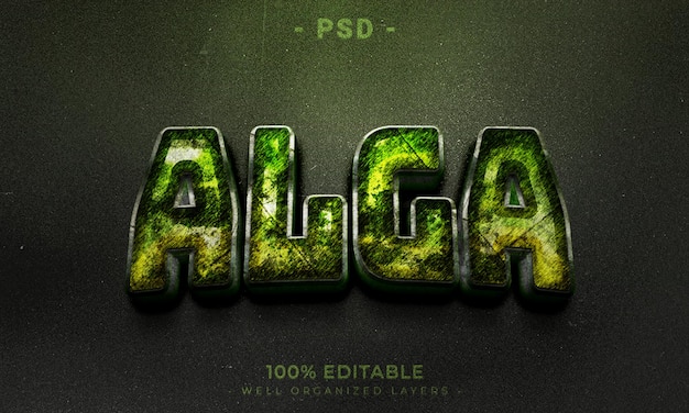 3d editable text and logo effect style mockup with dark abstract background