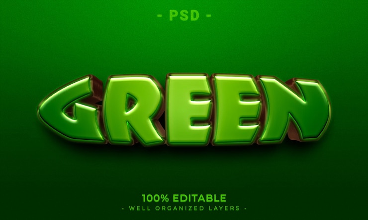 PSD 3d editable text effect style with background