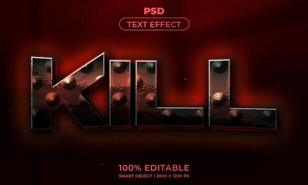 3d editable text effect style with background