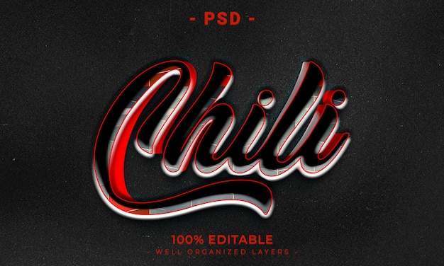 3d editable text effect style with background